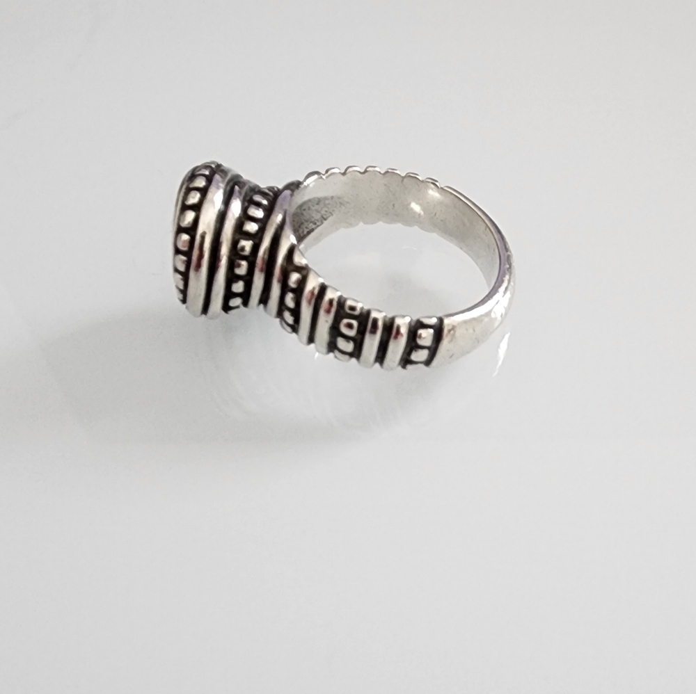 James Avery Silver Spiral Dot Ring - Picture 2 of 9